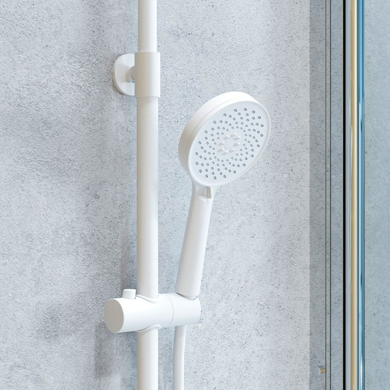 Душевая стойка Iddis Shelfy SHEWTBTi06, белый матовый - фото 4