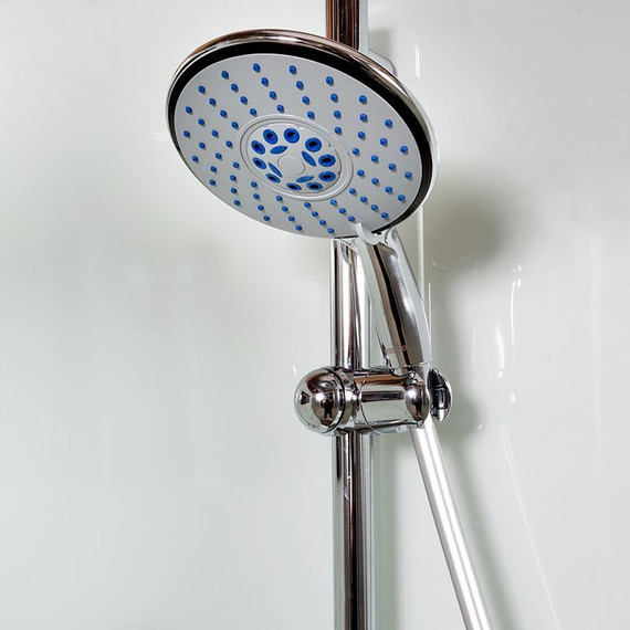 Душевая кабина Deto K408 80x80 см, хром/прозрачное (безсиликоновая сборка) - фото 6