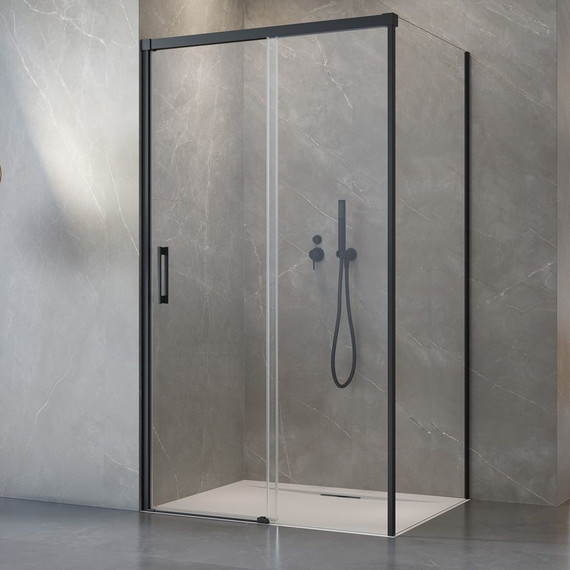 Душевое ограждение Radaway Idea Black KDS 110x80 см L, черный/прозрачное - фото 
