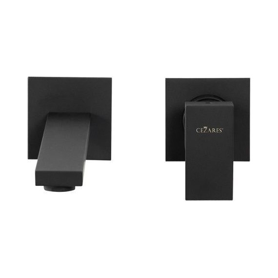 Смеситель для раковины настенный Cezares UNIKA-BLI2-NOP, черный матовый, Цвет производителя: чёрный матовый - фото 2