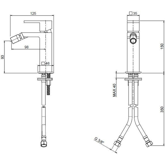 Смеситель для биде Cezares UNIKA-BSM1-03/24, золото, Цвет производителя: золото - фото 6