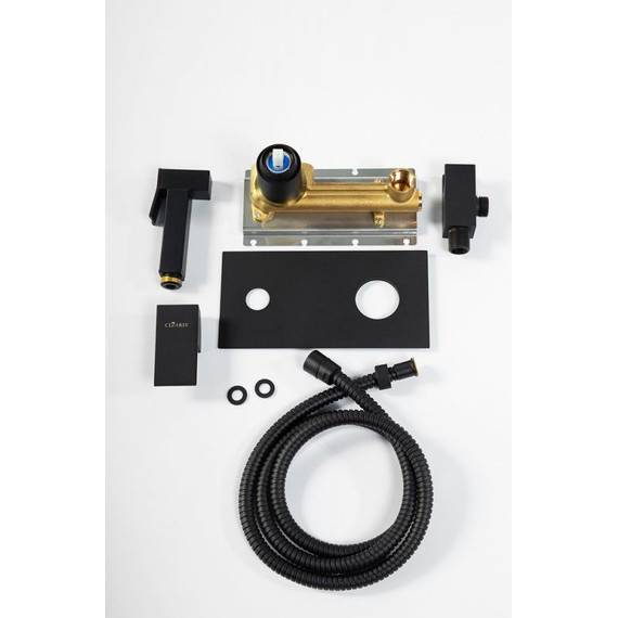 Набор для гигиенического душа Cezares UNIKA-DIF-NOP, черный матовый, Цвет производителя: чёрный матовый - фото 3