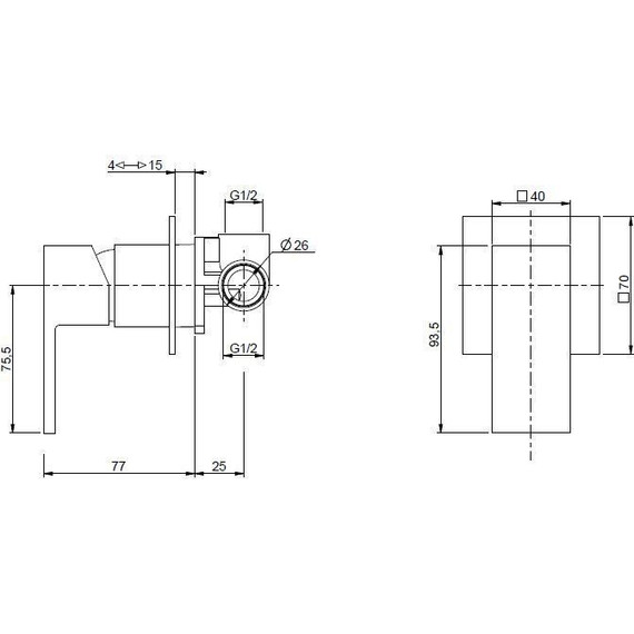 Смеситель для душа Cezares UNIKA-DIM-01, Цвет производителя: хром - фото 5
