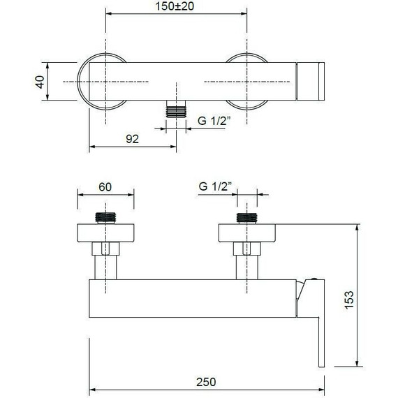 Смеситель для душа Cezares UNIKA-DM-NOP, черный матовый, Цвет производителя: чёрный матовый - фото 6