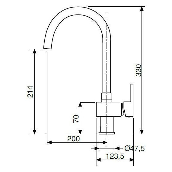 Смеситель для раковины Cezares UNIKA-LSM1-A-NOP-W0, черный матовый, Цвет производителя: чёрный матовый - фото 2