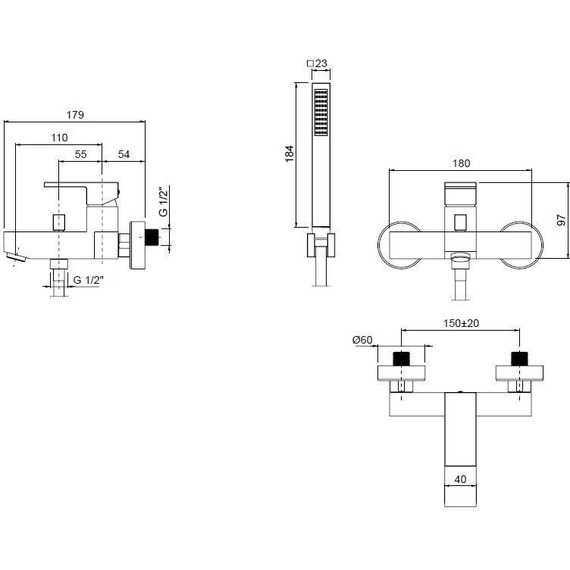 Смеситель для ванны Cezares UNIKA-VDM-02, бронза, Цвет производителя: бронза - фото 5