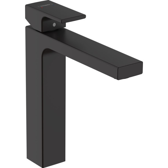 Смеситель для раковины высокий Hansgrohe Vernis Shape 71591670, черный матовый - фото 