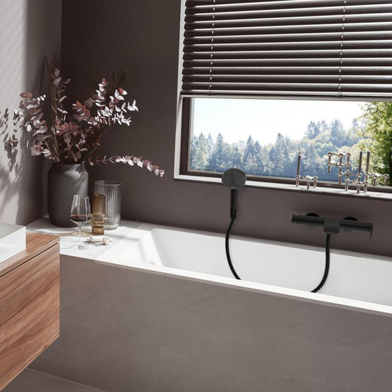 Смеситель для ванны Hansgrohe Vivenis 75420670, черный матовый - фото 2