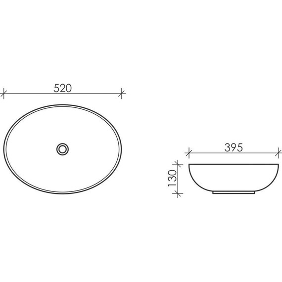 Раковина-чаша Ceramicanova Element 52 см CN6017MB, черный матовый - фото, картинка 7 Раковина-чаша Ceramicanova Element 52 см CN6017MB, черный матовый - фото 7