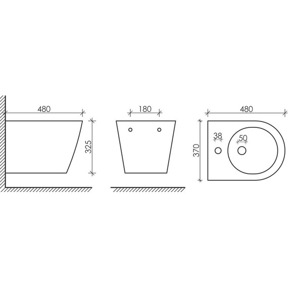 Биде подвесное Ceramicanova Forma CN3012 - фото 6