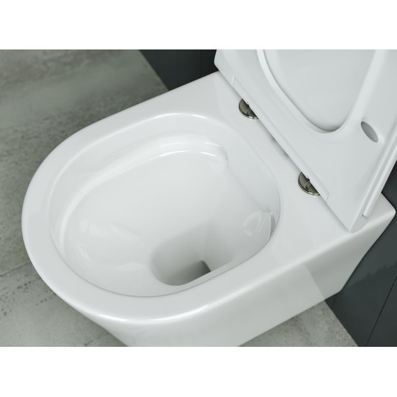 Унитаз подвесной Ceramicanova Forma Rimless CN3011 с тонкой крышкой микролифт - фото 7