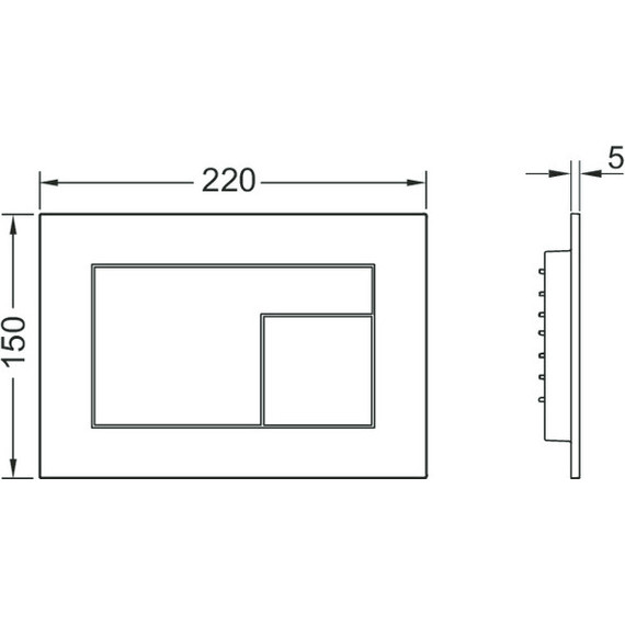 Кнопка смыва TECEvelvet 9240731, антрацит - фото 2