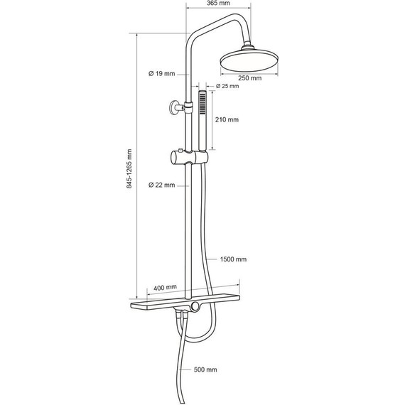Душевая стойка Aquanet Pragmatic R AF430-70-R-C 243322 - фото 5
