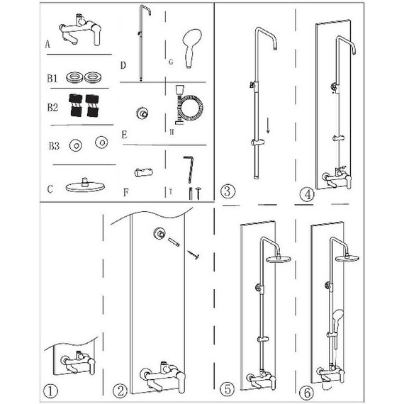 Душевая стойка Aquanet Passion R3 AF300-72-R-B 261838, чёрный матовый - фото 3