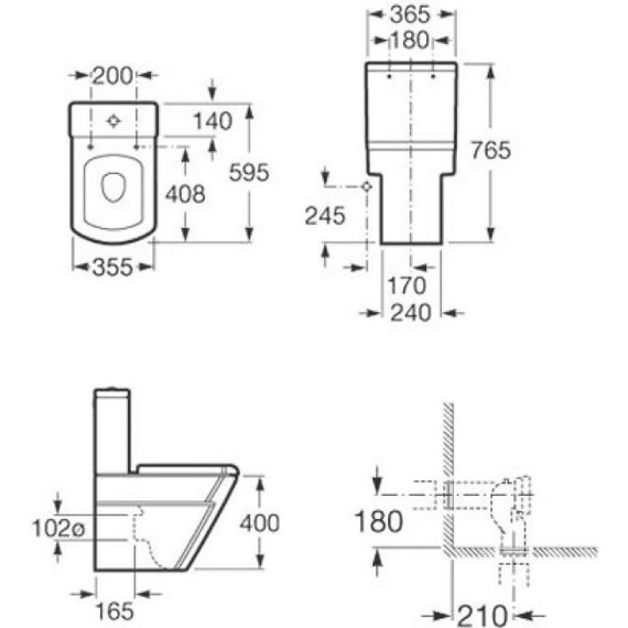 Унитаз-компакт Roca Hall 342629000 - фото, картинка 6 Унитаз-компакт Roca Hall 342629000 - фото 6