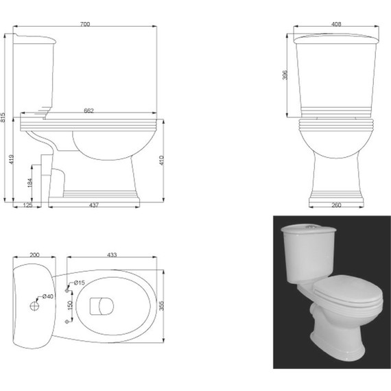 Унитаз-компакт Creo Ceramique Marseille с крышкой микролифт - фото, картинка 5 Унитаз-компакт Creo Ceramique Marseille с крышкой микролифт - фото 5