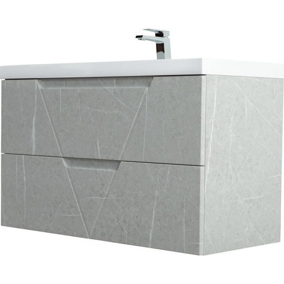 Тумба подвесная с раковиной BelBagno VITTORIA-700-2C-SO-TB-P 70 см, Toros Bianco - фото 