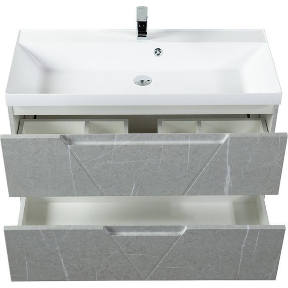 Тумба подвесная с раковиной BelBagno VITTORIA-900-2C-SO-TB-P 90 см, Toros Bianco - фото 2