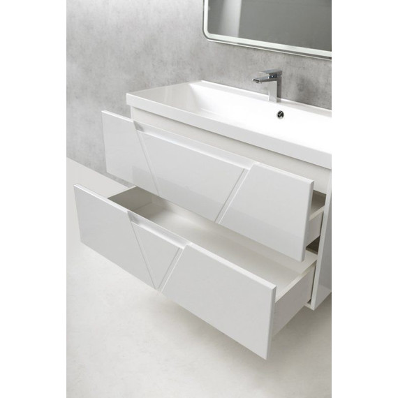Тумба подвесная с раковиной BelBagno VITTORIA-900-2C-SO-BO-P 90 см, Bianco Opaco - фото 5