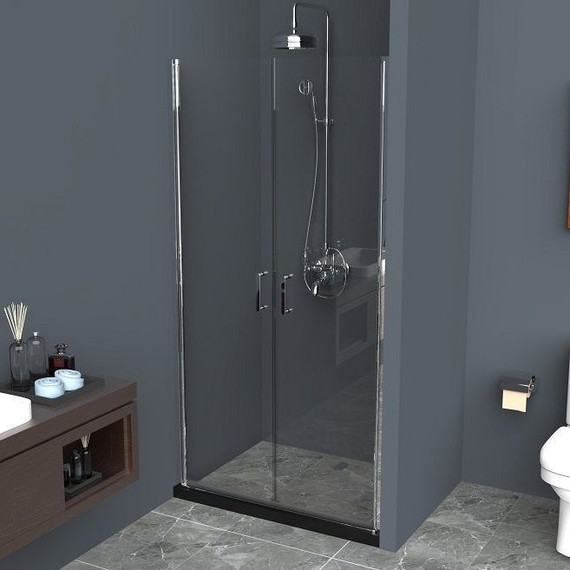 Душевая дверь BelBagno 80 см UNO-B-2-80-C-Cr, хром/прозрачное - фото 
