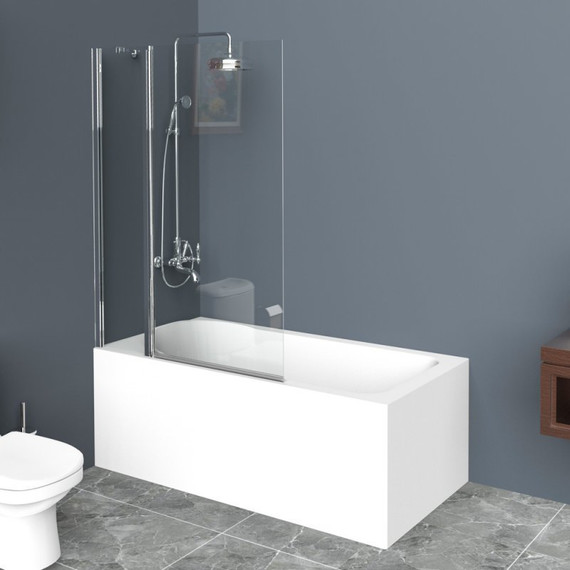 Шторка для ванны BelBagno 80 см UNO-V-11-80/150-C-Cr, хром/прозрачное - фото 