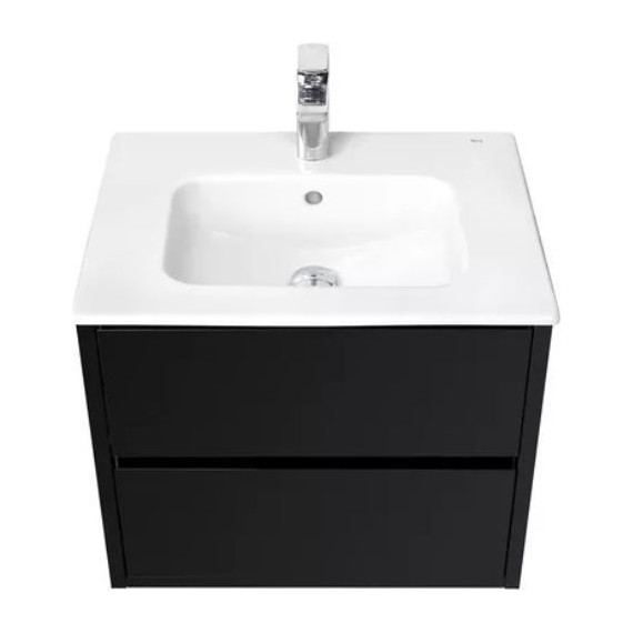 Тумба подвесная с раковиной Акватон Римини 60 см 1A226601RN950, черный - фото 3