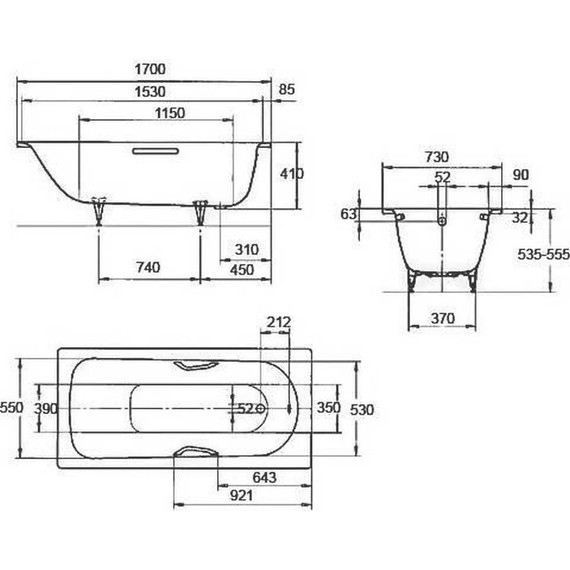 Ванна стальная Kaldewei Saniform Plus 170х73 см mod. 371-1 easy-clean 112900013001 - фото, картинка 9 Ванна стальная Kaldewei Saniform Plus 170х73 см mod. 371-1 easy-clean 112900013001 - фото 9
