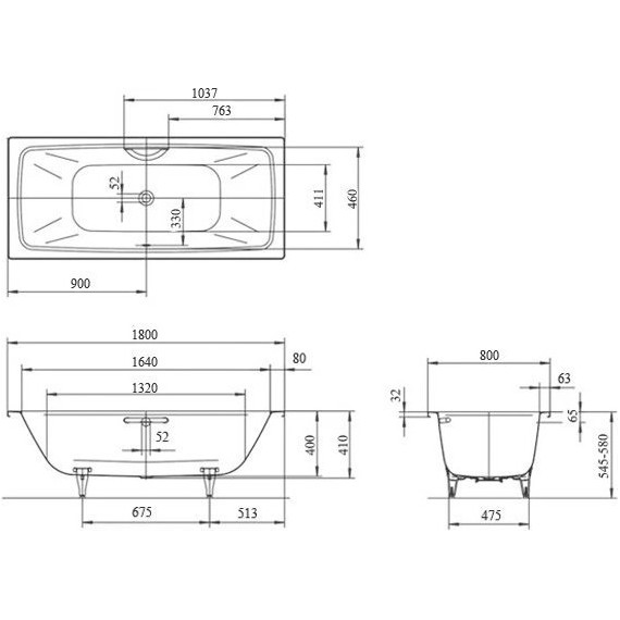 Ванна стальная Kaldewei Cayono Duo 180x80 см mod. 725 easy-clean 272500013001 - фото 5