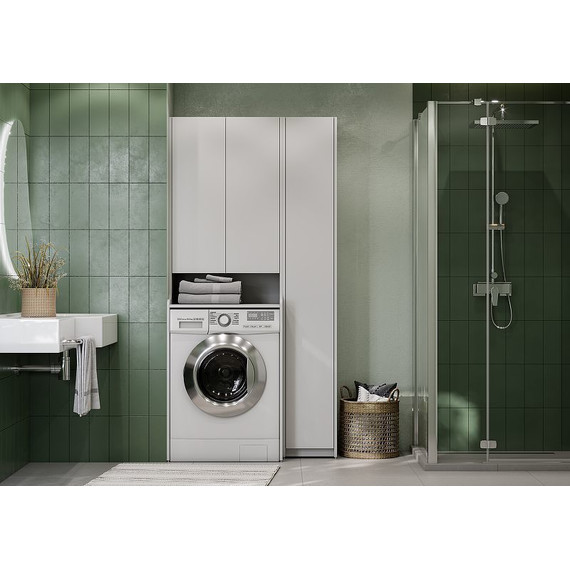 Пенал для стиральной машины Акватон Лондри 60 см 1A260503LH010, белый глянец (Поставляется в разобранном виде) - фото, картинка 3 Пенал для стиральной машины Акватон Лондри 60 см 1A260503LH010, белый глянец (Поставляется в разобранном виде) - фото 3