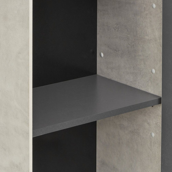 Шкаф подвесной Акватон Сохо 35 см 1A258403AJ9A0, слэйт/галька серая - фото 5