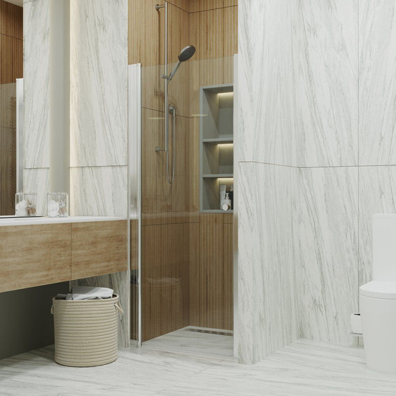 Душевая дверь Тритон Уно 100 см, алюминий/прозрачное - фото 5