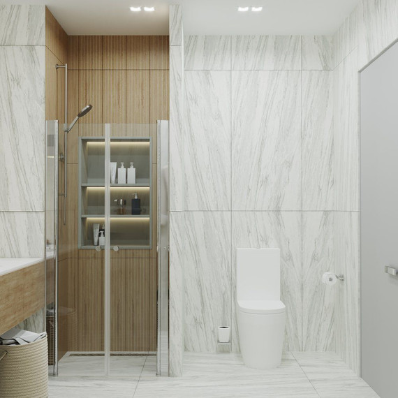 Душевая дверь Тритон Дабл 100 см, алюминий/прозрачное - фото 3