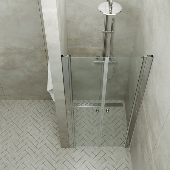 Душевая дверь Тритон Дабл 100 см, алюминий/прозрачное - фото 5