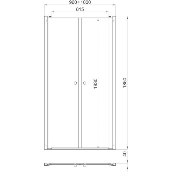 Душевая дверь Тритон Дабл 100 см, алюминий/прозрачное - фото 7