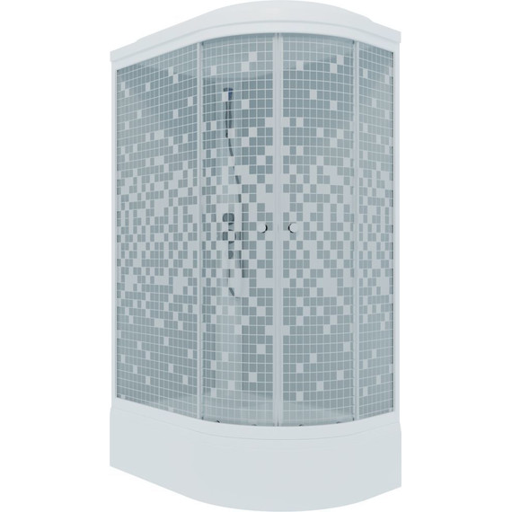 Душевая кабина Triton Коралл B 120x80 см, белый/узор L - фото 2