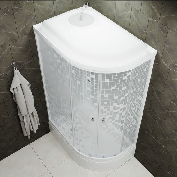 Душевая кабина Triton Коралл B 120x80 см, белый/узор L - фото 5