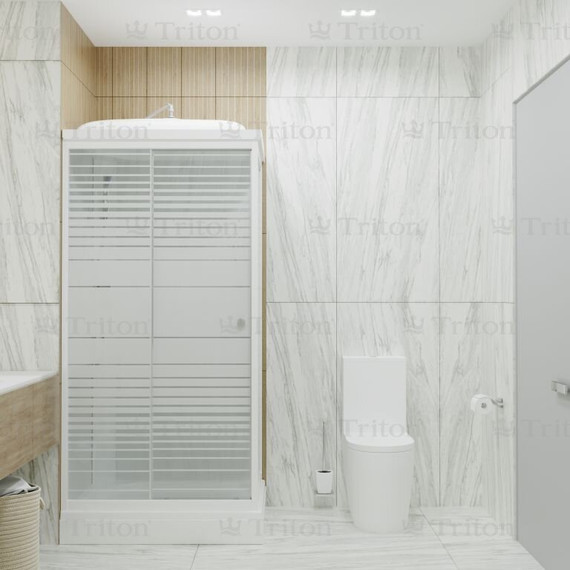 Душевая кабина Triton Квадро 100x80 см, белый/узор - фото, картинка 8 Душевая кабина Triton Квадро 100x80 см, белый/узор - фото 8