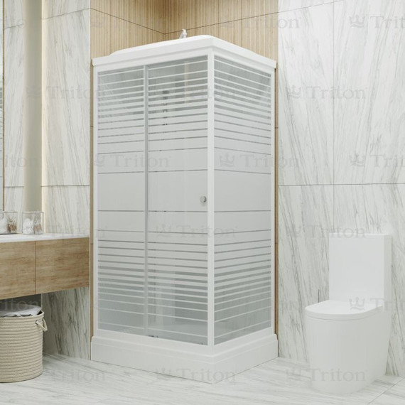 Душевая кабина Triton Квадро 120x80 см, белый/узор R - фото, картинка 4 Душевая кабина Triton Квадро 120x80 см, белый/узор R - фото 4