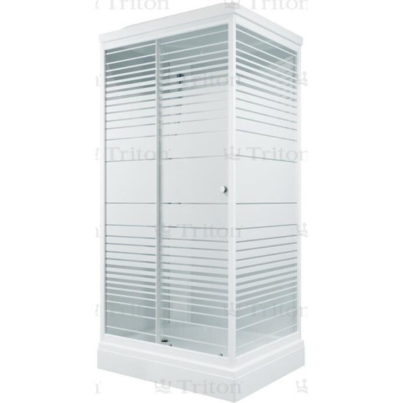 Душевая кабина Triton Квадро 100x80 см, белый/узор - фото, картинка 2 Душевая кабина Triton Квадро 100x80 см, белый/узор - фото 2