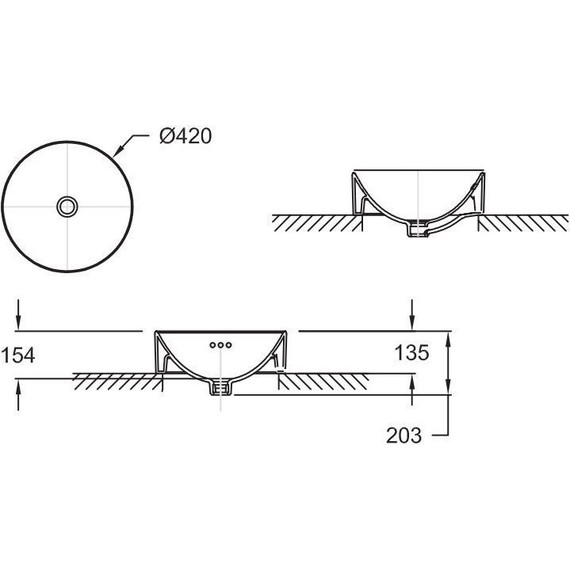 Раковина-чаша Jacob Delafon Vox 42 см E14800-7, черный - фото 3