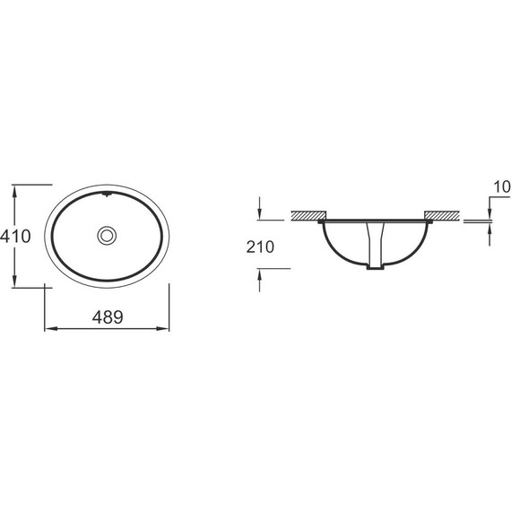 Раковина врезная под столешницу Jacob Delafon Caxton 48 см E2210-0 - фото 2