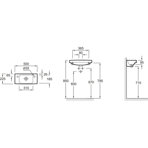 Раковина подвесная Jacob Delafon Odeon Up 50 см E4699-00 - фото 2
