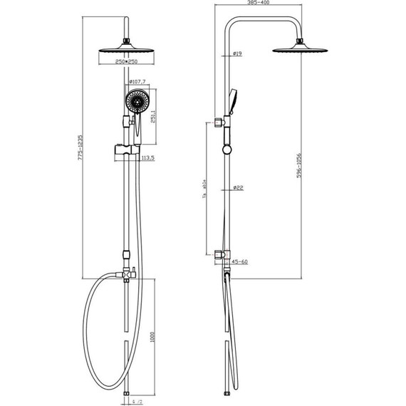 Душевая стойка Cersanit Neno 63477 - фото, картинка 11 Душевая стойка Cersanit Neno 63477 - фото 11