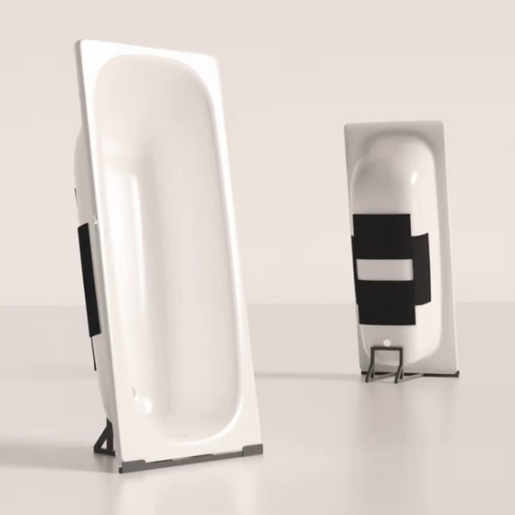 Ванна стальная ВИЗ MARION 160х70 M-61903 в комплекте с ножками - фото, картинка 5 Ванна стальная ВИЗ MARION 160х70 M-61903 в комплекте с ножками - фото 5