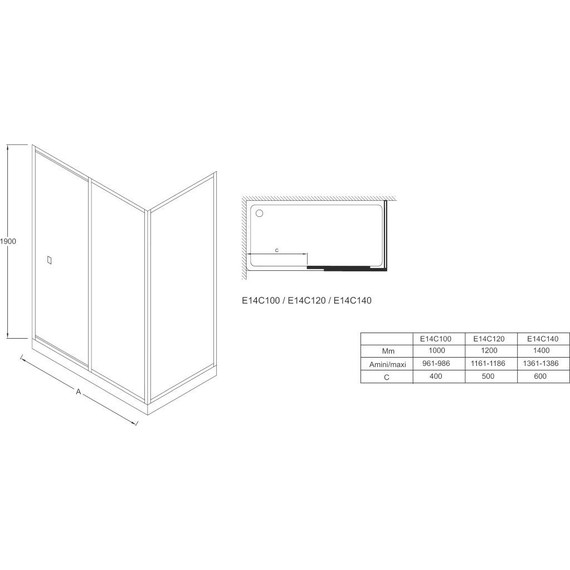 Душевая дверь Jacob Delafon Serenity 100 см E14C100-GA, хром/прозрачное - фото 3