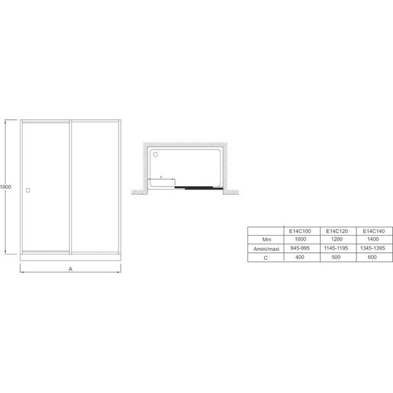 Душевая дверь Jacob Delafon Serenity 140 см E14C140-GA, хром/прозрачное - фото 2