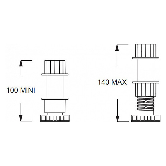 Ножки для душевого поддона Jacob Delafon Flight E62490-00 luxe - фото, картинка 4 Ножки для душевого поддона Jacob Delafon Flight E62490-00 luxe - фото 4