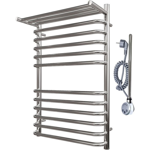 Полотенцесушитель электрический с полкой Point П11 500x800 мм PN09158SPE (возможность скрытого подключения) - фото 