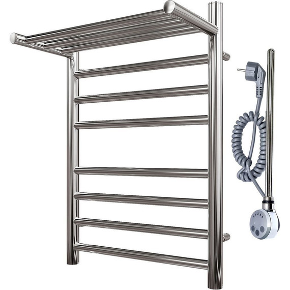 Полотенцесушитель электрический с полкой Point П7 400x800 мм PN10146SPE (возможность скрытого подключения) - фото 