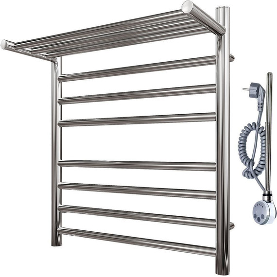 Полотенцесушитель электрический с полкой Point П7 500x600 мм PN10156SPE (возможность скрытого подключения) - фото 3